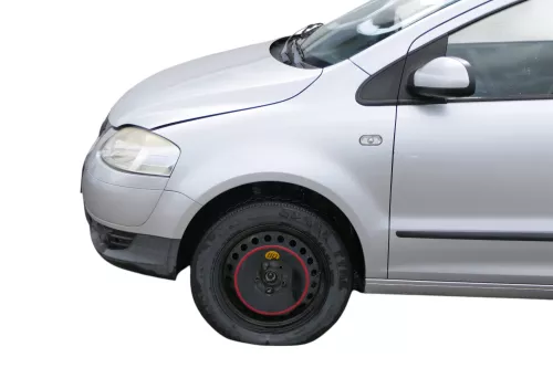 VW Fox Kotflügel vorne links silber LA7W (183540)