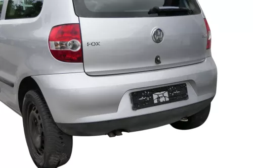 VW Fox 5Z Stoßstange hinten Stoßfänger silber LA7W Heckstoßstange (183545)