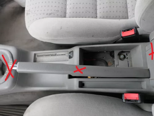 VW Passat 3B Mitteltunnel Verkleidung Mittekonsole Abeckung grau (183632)