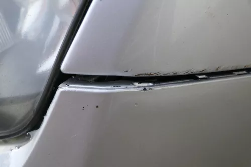 Fabia 6Y Stoßstange Stoßfänger vorne grau silber LF7T Facelift-Gitter NSW-MÄNGEL (183656)