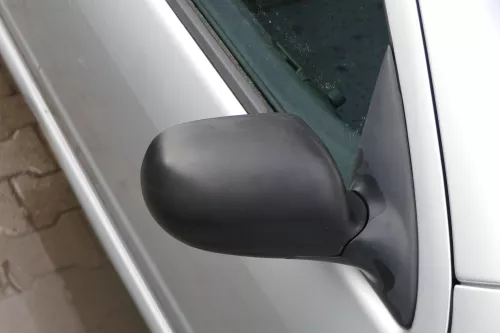 Skoda Fabia 6Y mechanischer Spiegel Außenspiegel rechts grau schwarz matt Glas (183661)