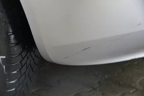 Skoda Fabia 6Y Schrägheck Stoßstange hinten Heckstoßstange grau silber LF7T (183678)