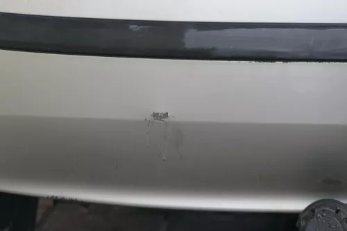 Skoda Fabia 6Y Schrägheck Stoßstange hinten Heckstoßstange grau silber LF7T (183678)