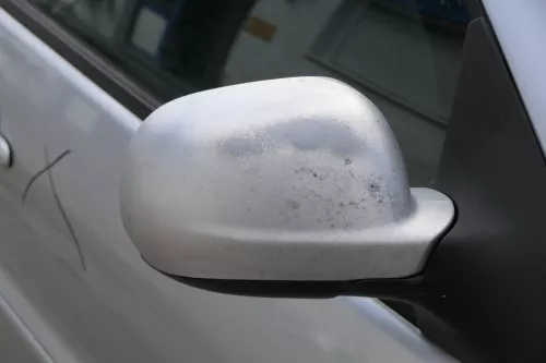 VW Polo 6N2 manueller Spiegel Außenspiegel rechts außen silber LA7W  + Glas