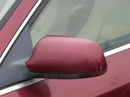 Audi A6 4B Spiegel Außenspiegel links elektrisch rot LZ3L + GLAS