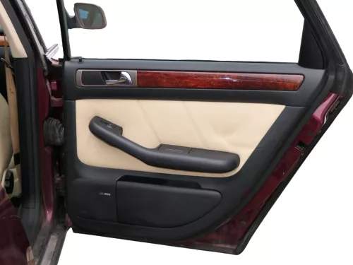 1x A6 4B Türverkleidung Verkleidung Tür hinten rechts Leder onyx / vanille Bose