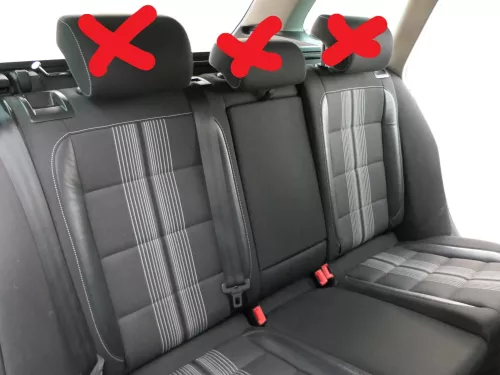 Golf 6 5K Kombi Sitze hinten Rückbank Rücksitzbank 3 Punkt Gurt Lehne OHNE-Kopfs