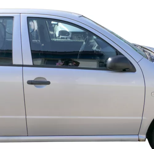 Skoda Fabia 6Y Kombi Limousine Tür vorne rechts Beifahrertür grau silber LF7T (184281)