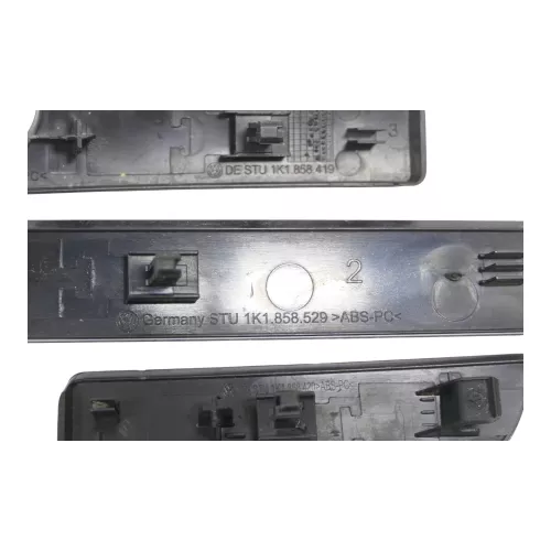 VW Golf 5 1K Verkleidung Abdeckung Dekor links + rechts -anthrazit-metallic grau (184332)