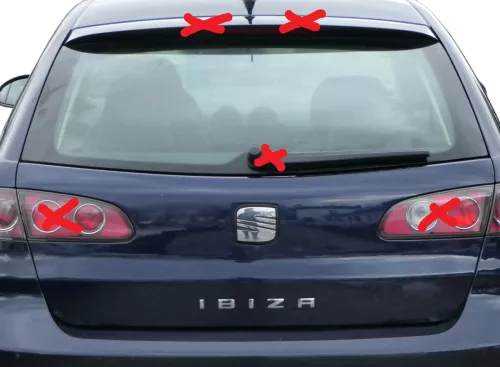 Ibiza 6L Heckklappe Klappe hinten Kofferraumklappe blau LS5G - ohne Spoiler