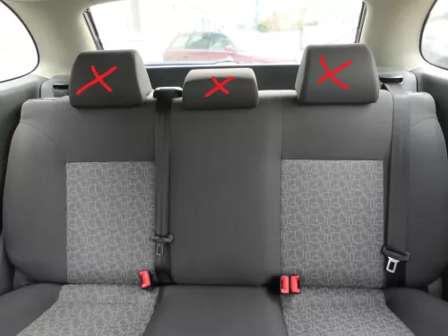 Ibiza 6L Rückbank Rücksitzbank Sitz OHNE Kopfstütze Sitzbank 3-Punkt Sitze graph