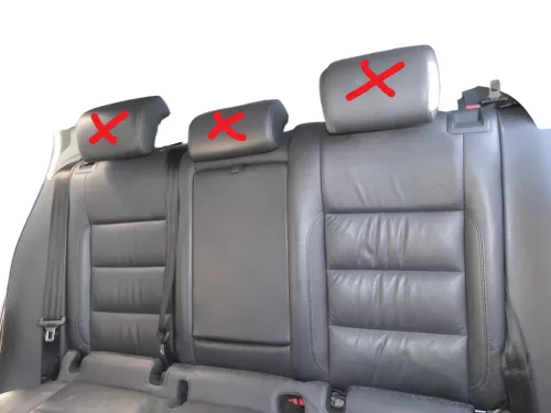 VW Golf 5 V Sitz Sitze hinten Rückbank Rücksitzbank 3 Punkt Gurt Lehne Leder