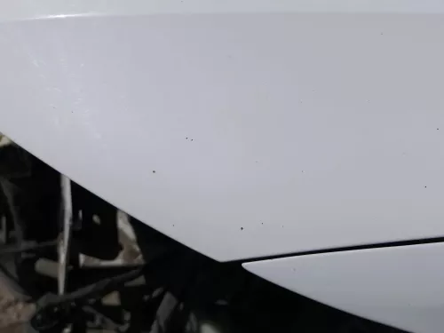 VW Polo 6R 6C Motorhaube Klappe vorn vorne weiß LB9A  - DELLE Knick Bilder! (184493)