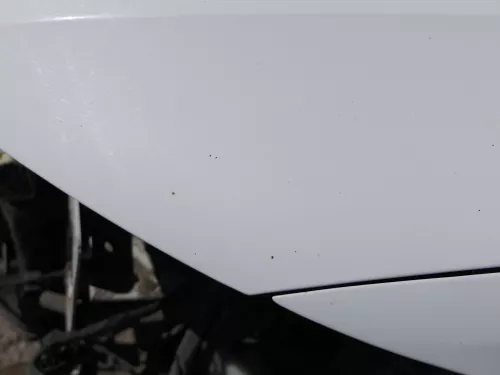 VW Polo 6R 6C Motorhaube Klappe vorn vorne weiß LB9A  - DELLE Knick Bilder! (184493)