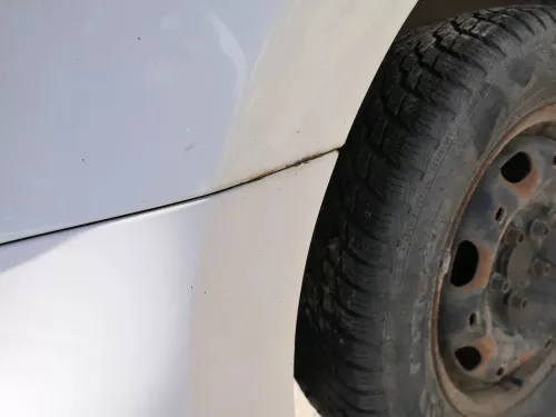 VW Polo 6R Stoßstange Heckstoßstange hinten weiß LB9A   -  MÄNGEL  BILDER ! (184501)