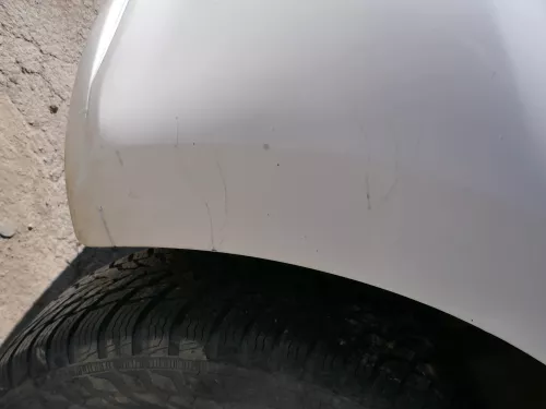 VW Polo 6R Stoßstange Heckstoßstange hinten weiß LB9A   -  MÄNGEL  BILDER ! (184501)