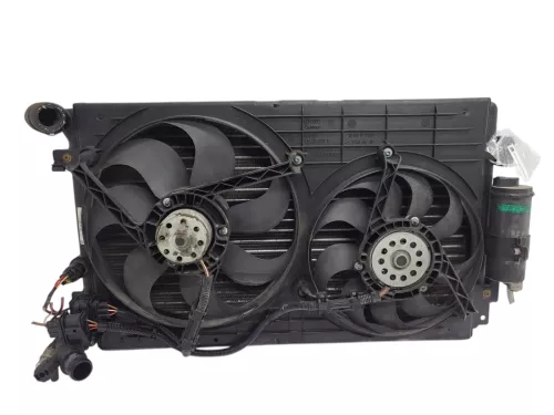 VW Golf 4 Bora Lüfterzarge Lüfter Kühlerlüfter Klimaanlage Kühlerpaket Klima Küh (184555)