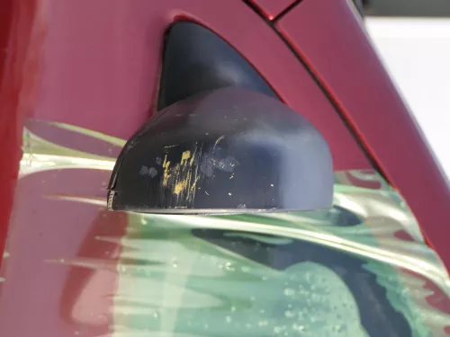 Skoda Fabia 6Y mechanischer Spiegel Außenspiegel links schwarz Glas (184627)