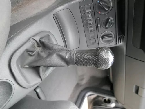VW Lupo Polo 6N2 Schaltknauf Schaltsack Schaltung Schaltknüppel schwarz Leder