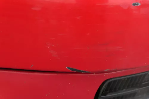 VW Polo 6N Stoßstange vorne 2-geteilte Frontstoßstange rot LP3G Stoßfänger (184675)