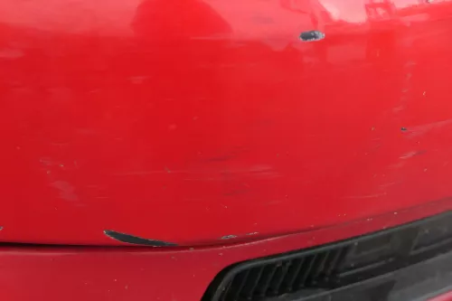 VW Polo 6N Stoßstange vorne 2-geteilte Frontstoßstange rot LP3G Stoßfänger (184675)