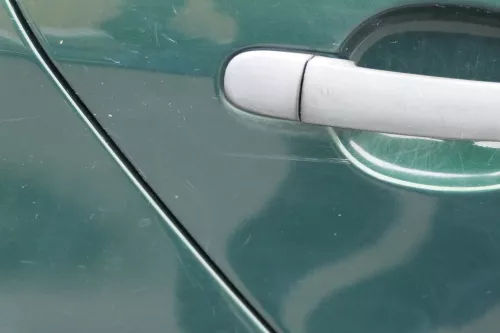 Skoda Fabia 6Y Combi Variant Kombi Tür hinten rechts grün LF8C (184742)
