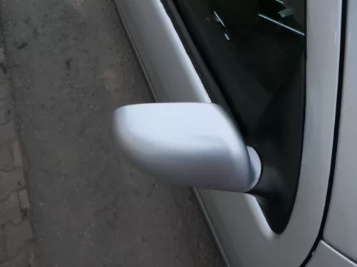 Skoda Fabia 6Y elektrisch Spiegel Außenspiegel rechts mit Glas silber grau LF7T (184850)