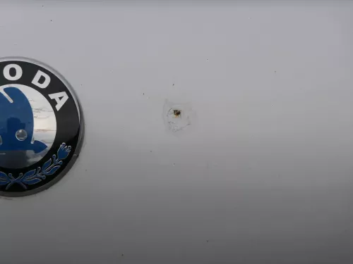 Fabia 6Y6 Schrägheck Heckklappe Kofferraumklappe hinten grau silber LF7T Scheibe (184854)