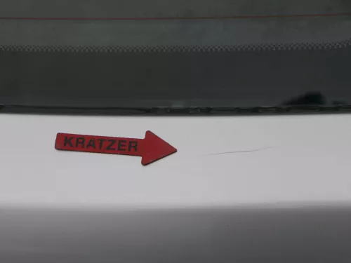 Fabia 6Y6 Schrägheck Heckklappe Kofferraumklappe hinten grau silber LF7T Scheibe (184854)