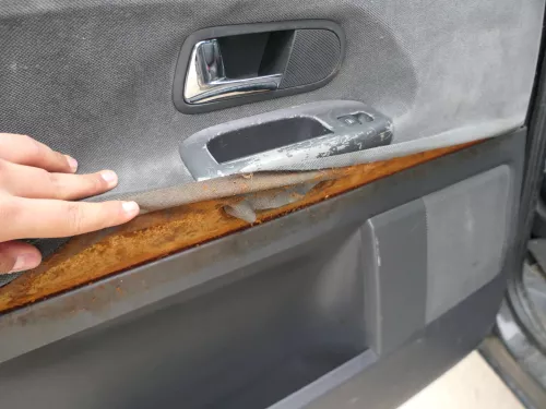 1x VW Sharan 7M Türverkleidung Verkleidung Tür hinten links Facelift anthrazit (184936)