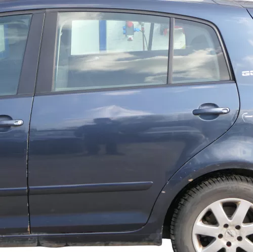 VW Golf Plus 5M Tür hinten links silber blau LC5F - mit Rahmen (185025)