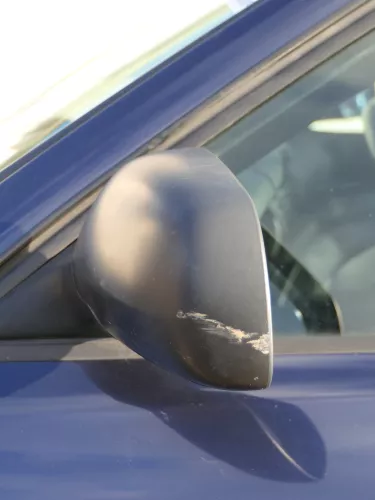 Audi A4 B5 Spiegel Außenspiegel links elektrisch schwarz matt  (185072)