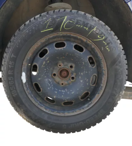 4x Golf 4 195/65 R15 91T Winterreifen M+S Reifen 6jx15H2 ET38 ca. 9-10mm Felgen (185098)