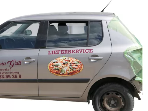 Skoda Fabia 5J Limousine Tür hinten links braun LF8H - ohne Anbauteile