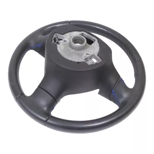 Polo 9N 9N3 Lenkrad Leder 3-Speichen Airbag 6Q0419091AF Lederlenkrad blaue Nähte (185195)