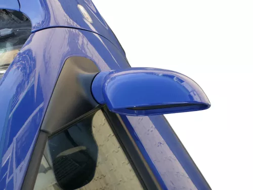 VW Golf 4 Bora manueller Spiegel vorne rechts Außenspiegel blau LA5C (185214)