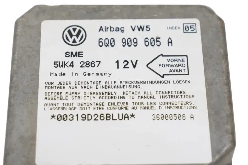 VW Golf 4 Bora Steuergerät Airbag Airbagsteuergerät 6Q0909605A Index 05 (103437)