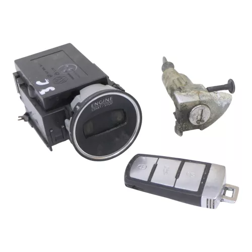 VW Passat 3C Zündschloß Schloß Zündung 2x Schlüssel 3C0905843Q /R Türschloß ##