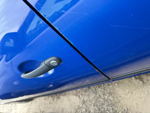 Seat Ibiza 6L Tür Fahrertür 2/3-Türer vorne links blau LS5G ohne Anbautei (180864)