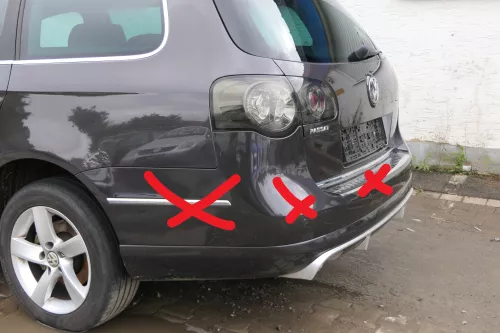 Passat 3C Kombi hinten Lippe Heckansatz Spoiler unten braun LC8Z  CSR-HA050 (181889)