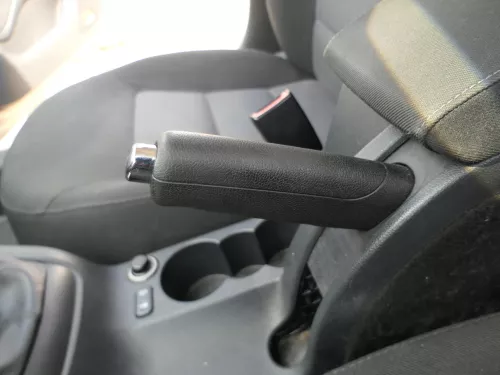 Skoda Octavia 1Z Handbremse Feststellbremse Leder schwarz Handbremshebel