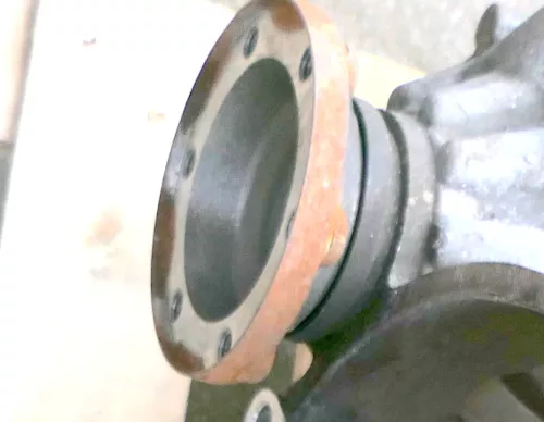 1x VW Polo 9N Ibiza Flanschwelle Flansch an Getriebe 02A409355H  ##