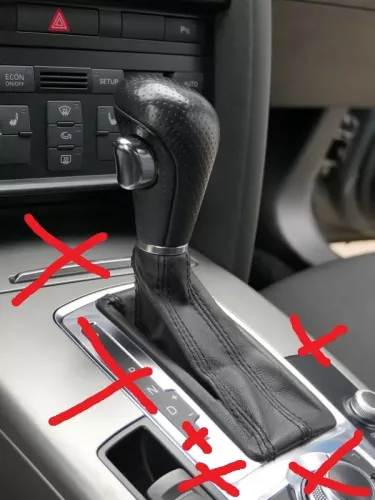 A6 4F Schaltknauf Schaltsack Schaltknüppel Automatik Leder Pernappaleder  S-line