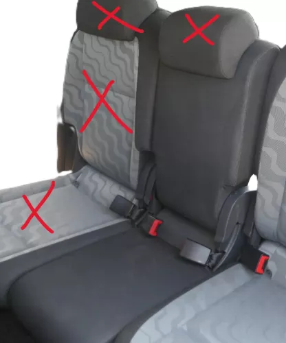 Roomster 5J Sitz Rückbank Rücksitzbank Lehne hinten mitte mittig