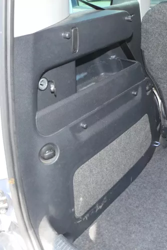Roomster 5J Abdeckung Verkleidung Kofferraum hinten links