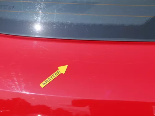 Skoda Fabia 5J Limousine Schrägheck Heckklappe hinten mit Scheibe rot LF3K (186443)