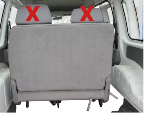 Caddy 3 2K Sitz Sitze Doppelsitzbank hinten rechts Rückbank 1.Sitzreihe (186504)
