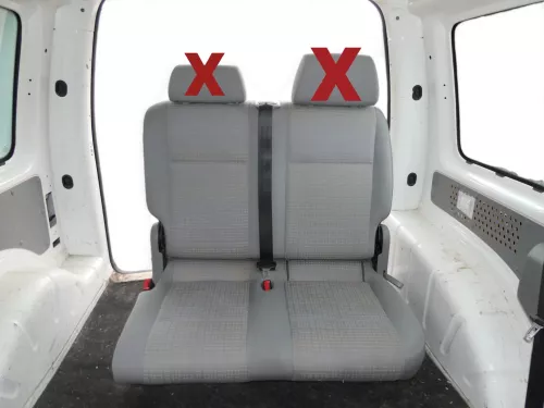 Caddy 3 2K Sitz Sitze Doppelsitzbank hinten rechts Rückbank 1.Sitzreihe