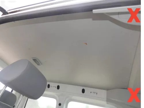 VW Caddy 2k Himmel Innenraum Decke Dachhimmel Dach oben grau hinten