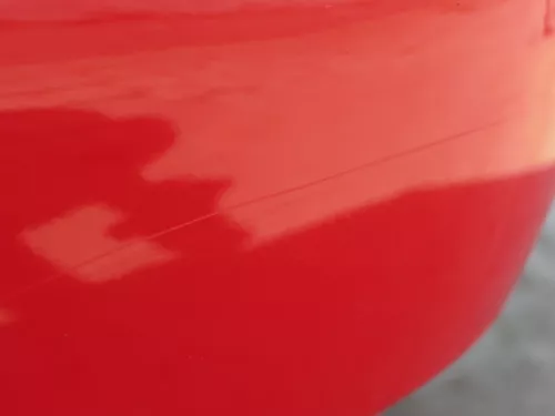 VW Polo 6N Stoßstange vorne 2-geteilte Frontstoßstange rot LP3G Stoßfänger +Nebe (186578)